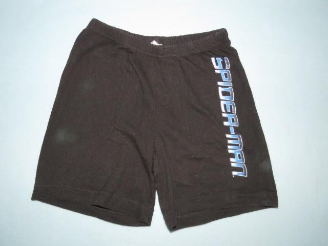 Korte broek zwart tricot met Spiderman, maat 116-122, Broek, Ophalen of Verzenden, Zo goed als nieuw, Spiderman