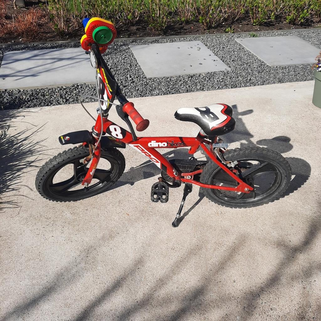 Stoere rode kinderfiets 16 inch, Ophalen, Gebruikt, 16 tot 20 inch