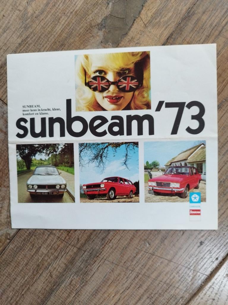 Sunbeam '73 Autoprospectus - Nederlands, 6 pagina's, Ophalen of Verzenden, Zo goed als nieuw, Overige merken, Sunbeam
