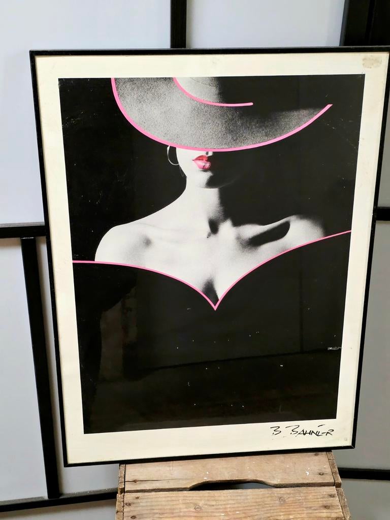 Framed Black & White Realism Print -Elegance II" by B.Bahner, Antiek en Kunst, Ophalen of Verzenden