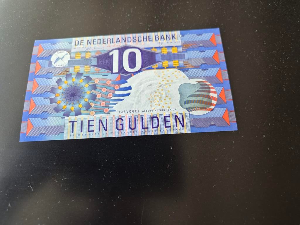 10 gulden biljet ijsvogel unc, Ophalen of Verzenden, 10 gulden
