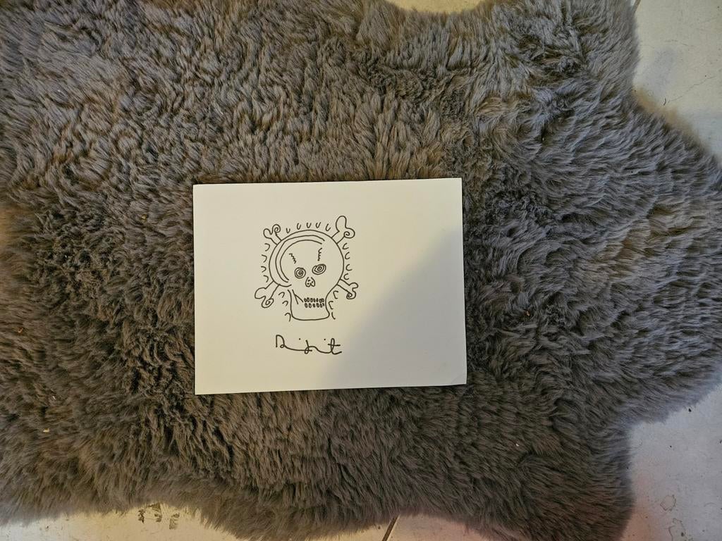 Damien Hirst doodle tekening/drawing+Provenance, Verzenden