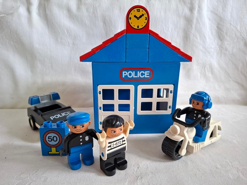 Vintage Duplo set 2672 Politiebureau Police Station, Ophalen of Verzenden, Gebruikt, Complete set, Duplo