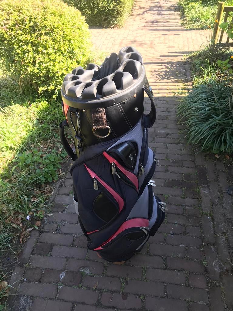 Stevige golftas voor op een karretje, Sport en Fitness, Golf, Ophalen of Verzenden, Gebruikt, Tas