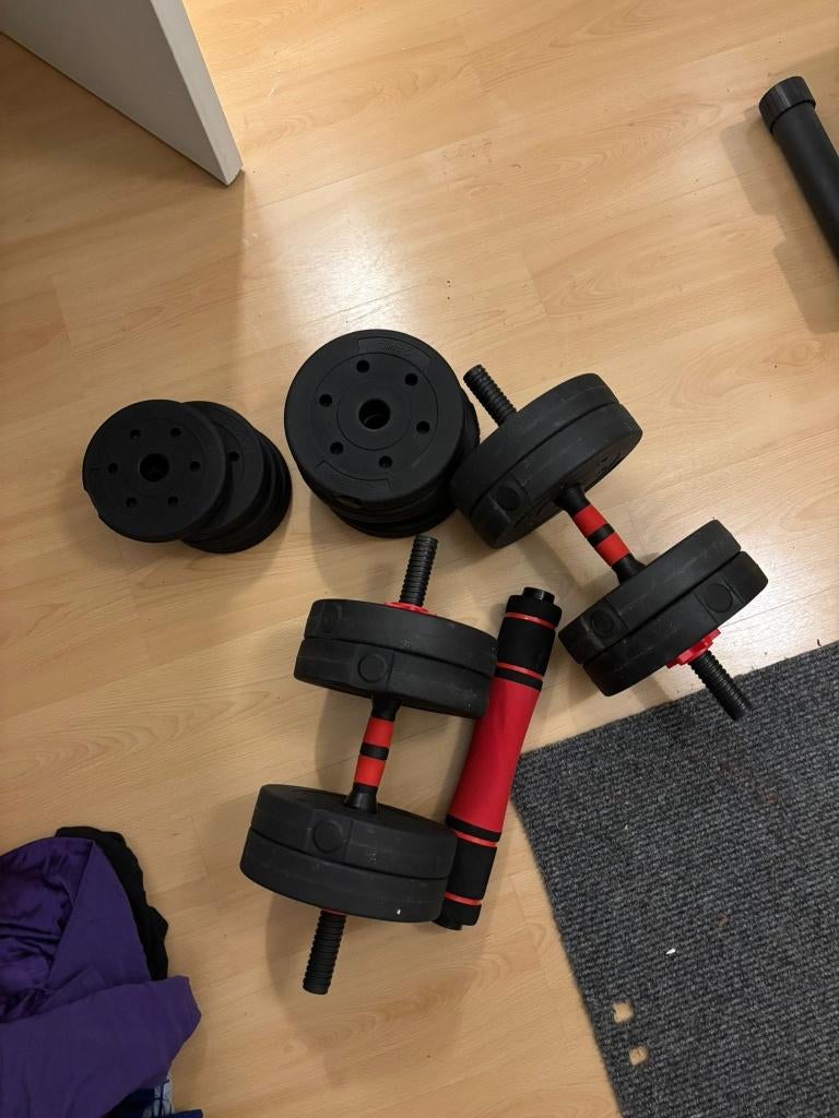 Dummbell set 40KG, Sport en Fitness, Fitnessmaterialen, Ophalen, Zo goed als nieuw