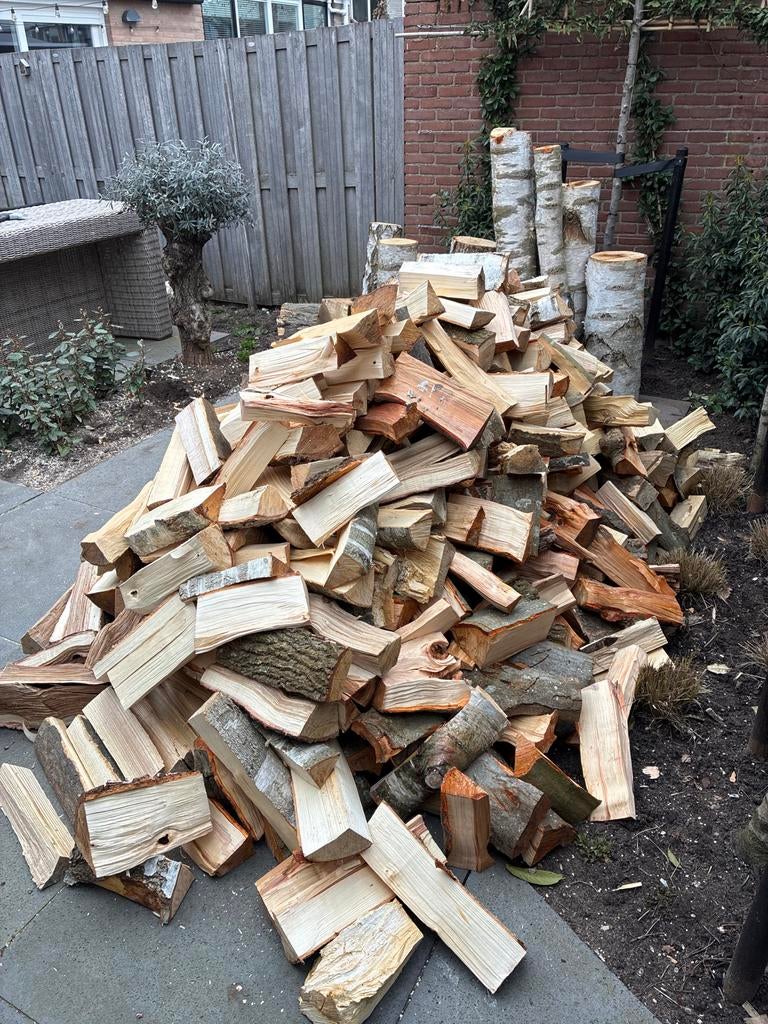Paar m3 nat Openhaard hout(Eiken,Beuken,Berken), Minder dan 3 m³, Ophalen, Berkenhout, Blokken