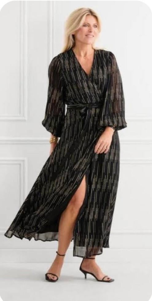 Lonneke Nooteboom maxi dress jurk zwart met goud L, Kleding | Dames, Truien en Vesten, Zwart, Maat 42/44 (L), Lonneke Nooteboom