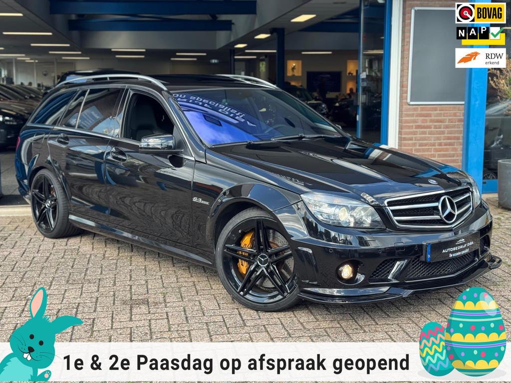 Mercedes-Benz C-klasse Estate AMG 63 2009 ZWART Youngtimer!, Automaat, Achterwielaandrijving, Zwart, Leder
