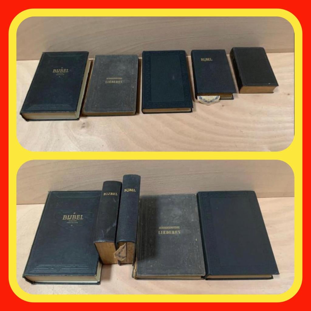 092 Bijbels en Liederen boeken 5 stuks van 1909 tot 1951, Ophalen of Verzenden