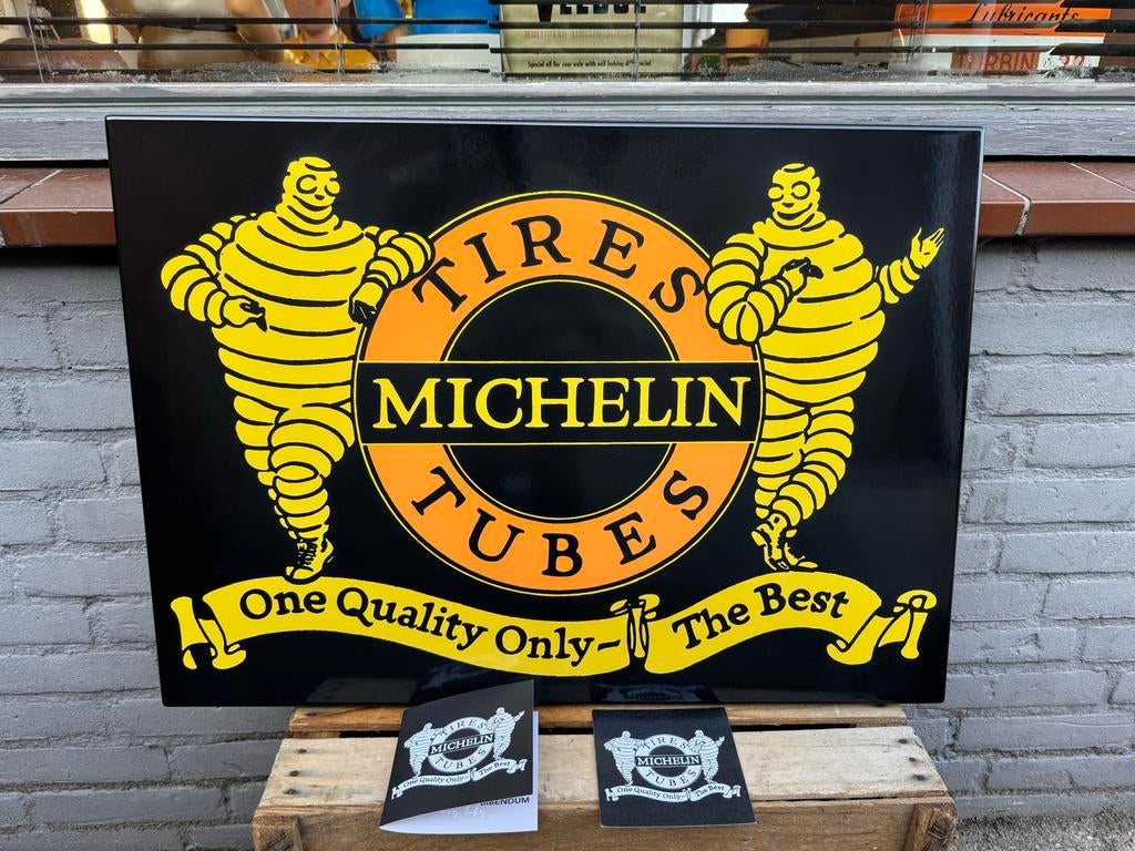 Michelin Tires Emaille Reclamebord - Nieuwstaat, Ophalen