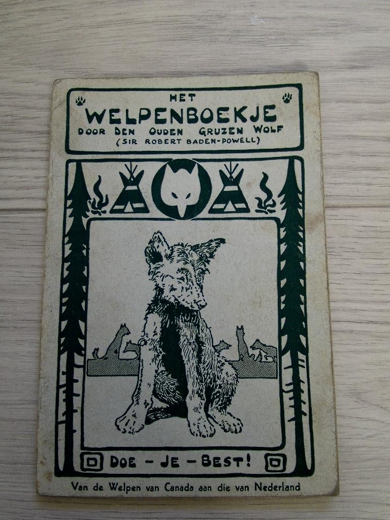 Het Welpenboekje door den Ouden Grijzen Wolf 1925, Verzamelen, Scouting, Verzenden, Zo goed als nieuw, Boek of Tijdschrift