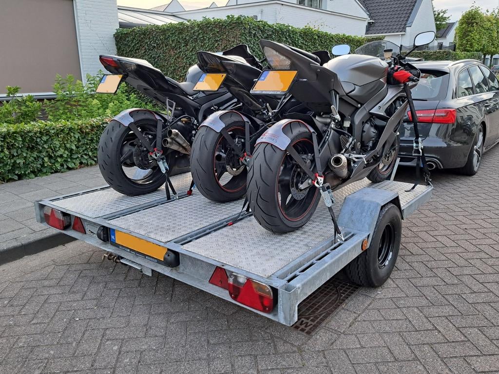 Motortrailer / motoraanhanger voor 1, 2 of 3 motoren te huur, Diensten en Vakmensen, Verhuur | Auto en Motor, Aanhangwagen