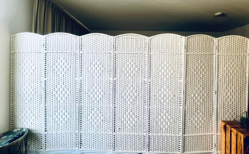 2 Kamerschermen Wit – Stijlvol & Opvouwbaar!, Ophalen, Gebruikt