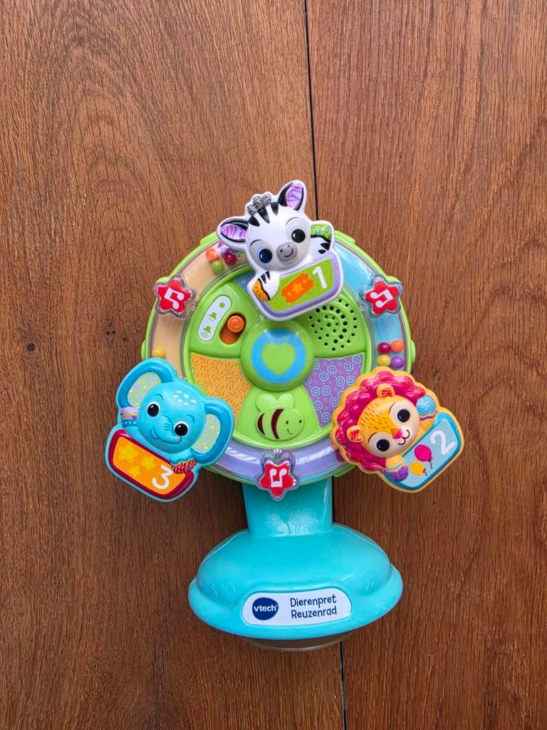 Vtech dierenpret reuzenrad met zuignap, Ophalen, Zo goed als nieuw, 6 maanden tot 2 jaar