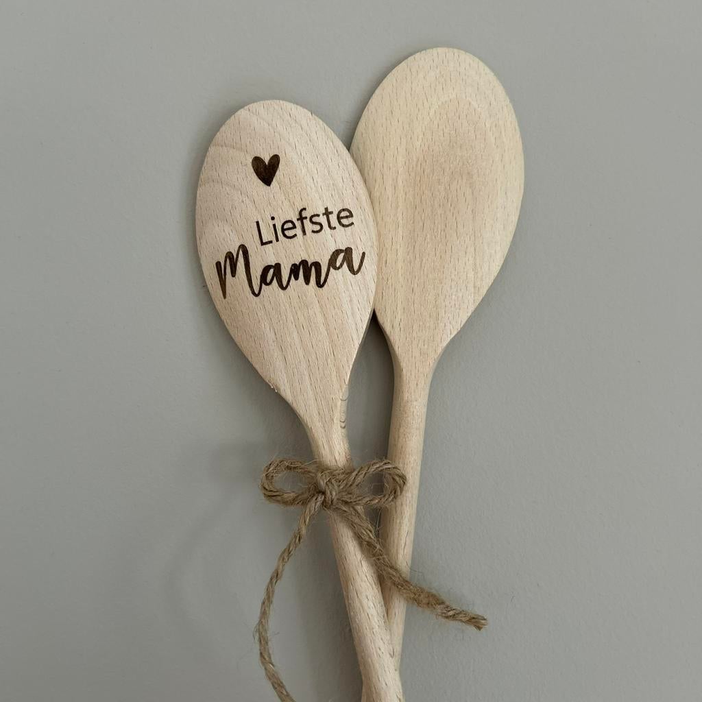 Gepersonaliseerde houten pollepel. Liefste mama, Ophalen of Verzenden, Nieuw