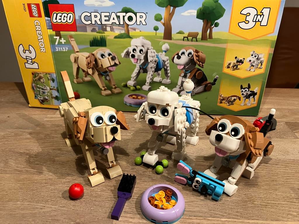 Lego creator 3 in 1 schattige honden 31137 in doos zgan, Kinderen en Baby's, Speelgoed | Duplo en Lego, Compleet, Lego, Ophalen of Verzenden