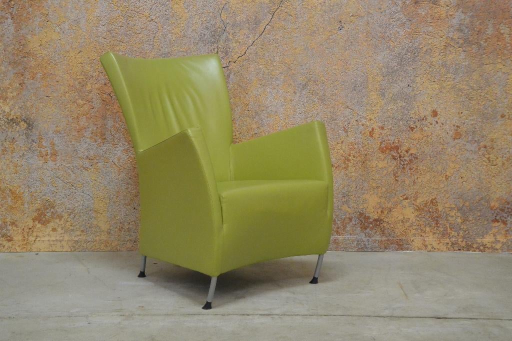 ZGANieuw limegroene leren Montis Windy design fauteuil!, Huis en Inrichting, Leolux gelderland harvink rolf benz jori design on stock montis