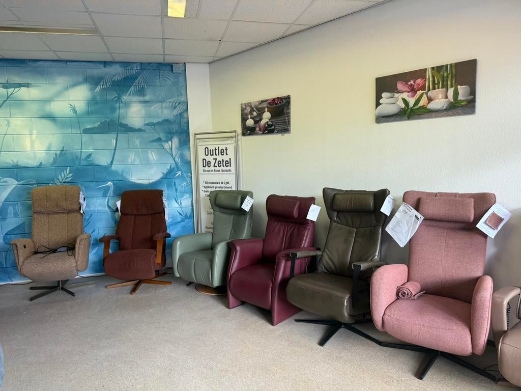 Kort gebruikte sta op en relax fauteuils alleen A merken, Ophalen of Verzenden, Zo goed als nieuw, Leer, Gratis bezorging regio Utrecht