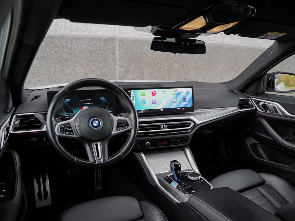 BMW i4 M50 544pk High Executive 84 kWh |SOH 93.5% |Laser Lig, Gebruikt, 110 €/maand, Wit, 2190 kg