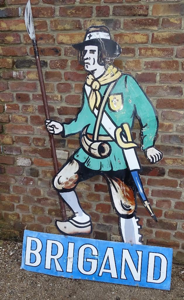 oud reclamebord brigand, Ophalen