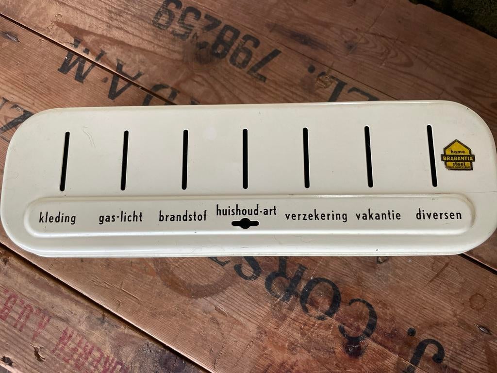 Brabantia spaargeldkistje, Ophalen of Verzenden, Gebruikt, Metaal of Blik, Overige thema's