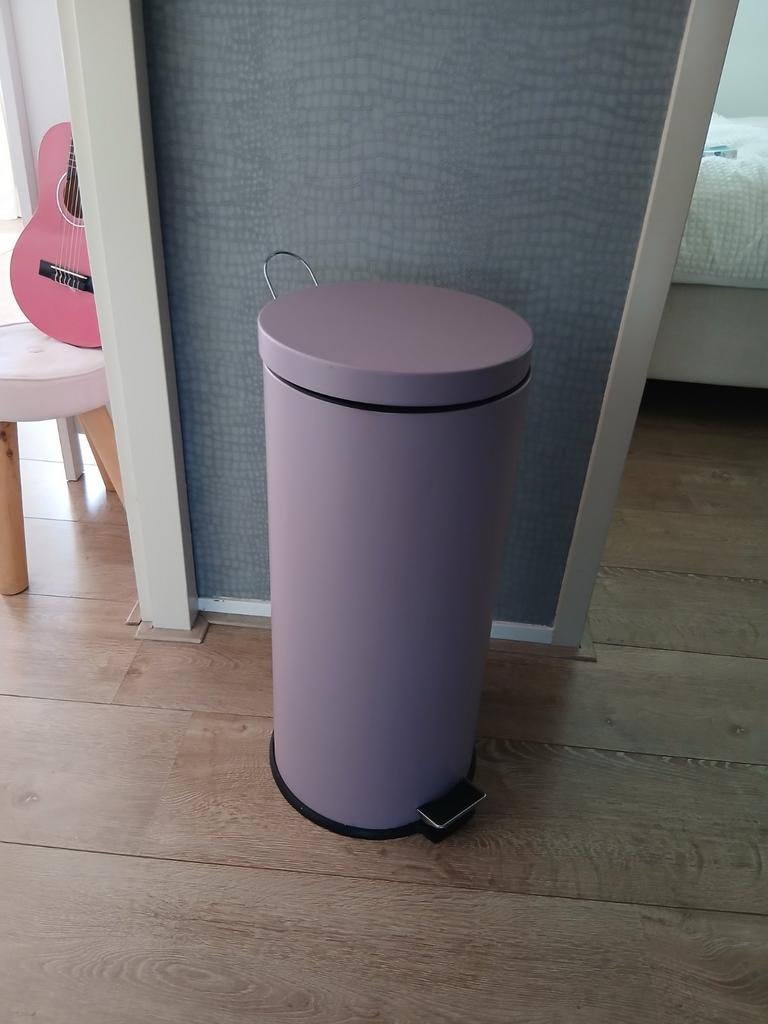 Xenos pedaalemmer 30 liter roze, Ophalen, Gebruikt, Met pedaal, Metaal