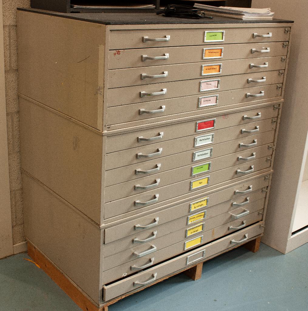 Tekenladekast metaal A0 formaat, Ophalen, Gebruikt, Overige typen