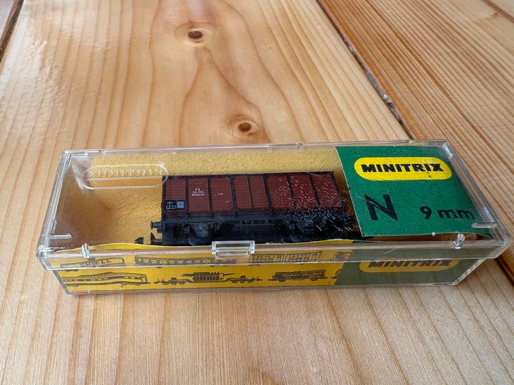 Modeltrein minitrix 9 mm wagonnetje, Hobby en Vrije tijd, Ophalen of Verzenden, Zo goed als nieuw, Gelijkstroom, Trix
