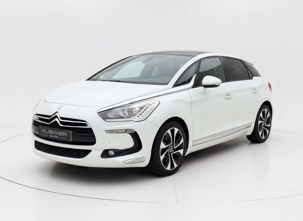 Citroen DS5 1.6 156PK So Chic Panodak|Leder/Alcantara|Automa, Auto's, Gebruikt, Zwart, Wit, 1395 kg