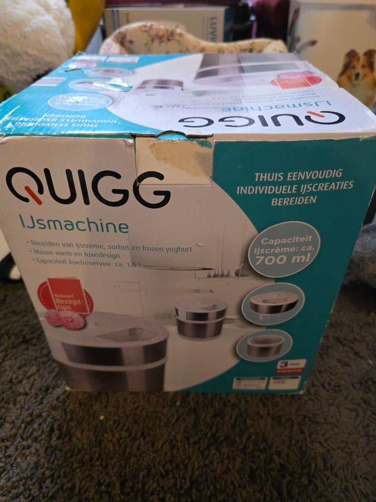 QUIGG IJsmachine 700 ml, Ophalen, Zo goed als nieuw, Koelelement