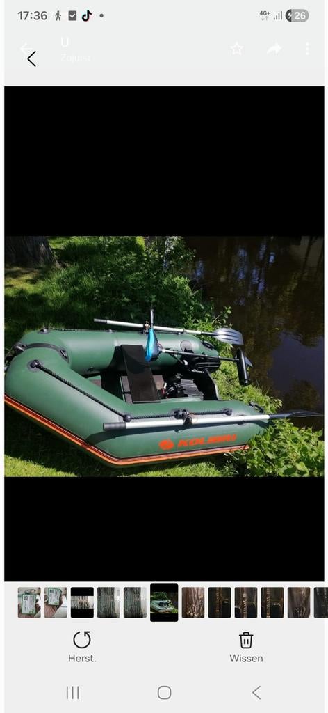 Rubberboot met moter, Watersport en Boten, Hengelsport | Karpervissen, Ophalen of Verzenden, Zo goed als nieuw, Overige typen