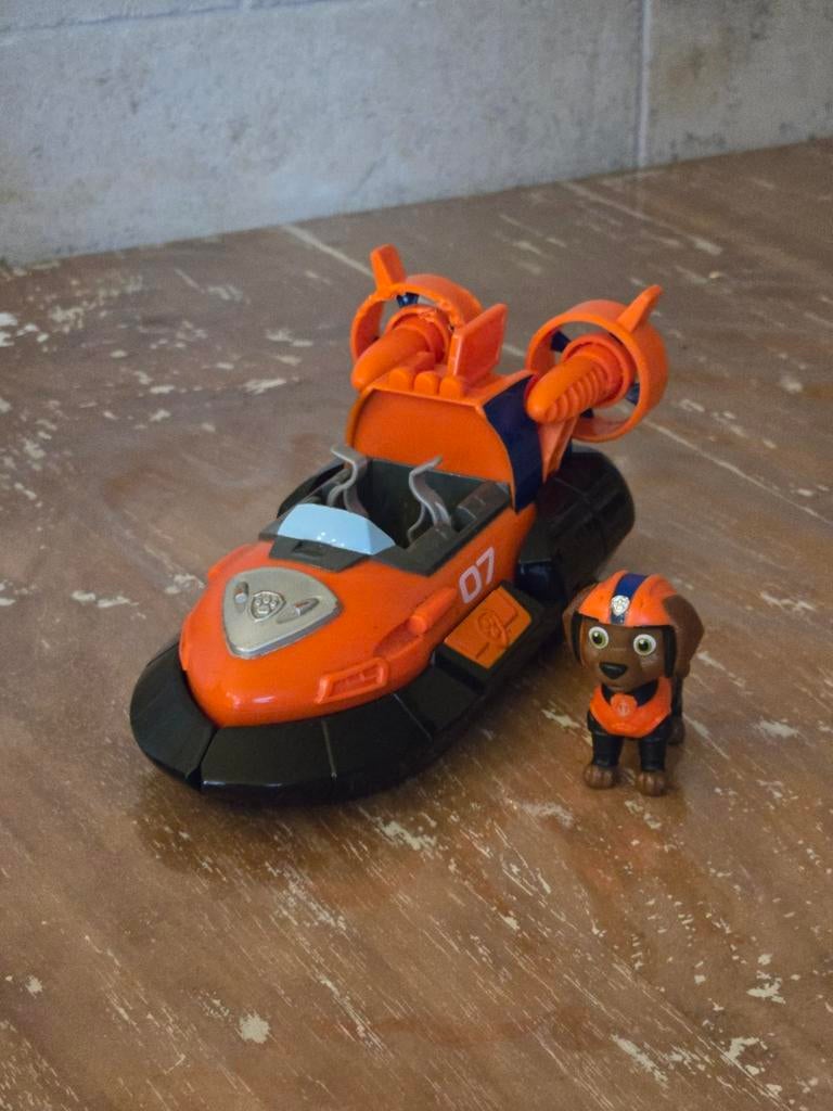 Paw Patrol Transformer Hovercraft met Zuma figuur, Ophalen of Verzenden, Zo goed als nieuw, Jongen of Meisje