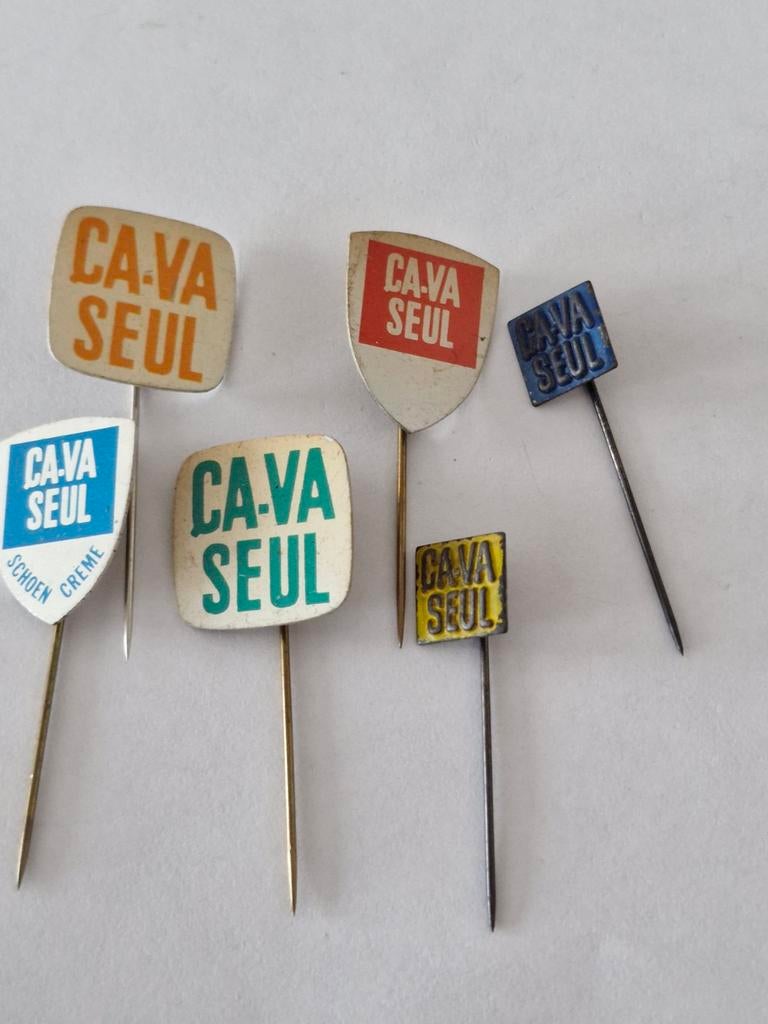428 Vintage Ca-Va Seul Speldjes - Schoen Crème Reclame, Ophalen of Verzenden, Gebruikt