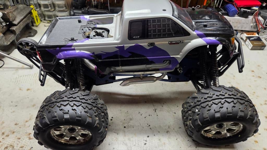 Te koop leuke hpi savage, Gebruikt, Ophalen of Verzenden, Schaal 1:8, Nitro