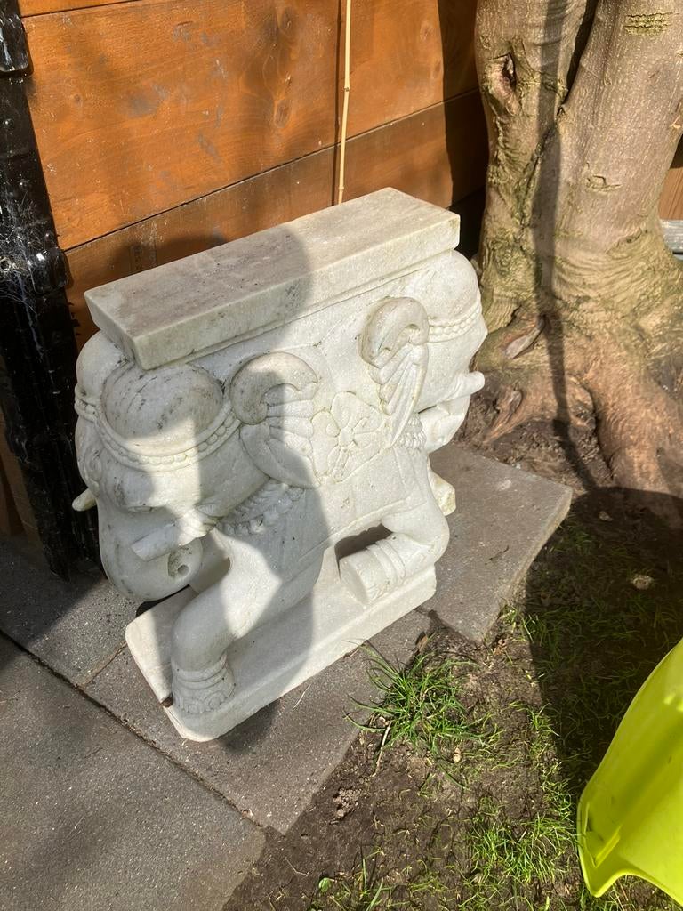 Marmer olifant, Ophalen of Verzenden, Zo goed als nieuw, Steen, Overige typen