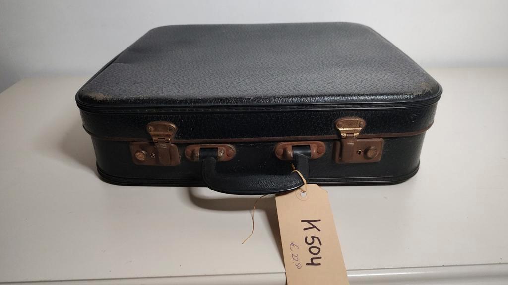 K504 VINTAGE stewardess koffer zwart in goede staat, Overige materialen, Gebruikt, -, -