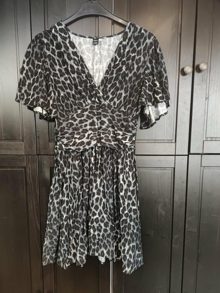 Nieuwe mooie blauw/zwarte jurkje maat L Shein, Blauw, Maat 42/44 (L), Nieuw, Ophalen of Verzenden