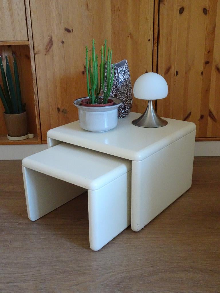 Vintage Mimiset 2-delig jaren 70, Huis en Inrichting, Ophalen, Gebruikt, 50 tot 100 cm, Vierkant