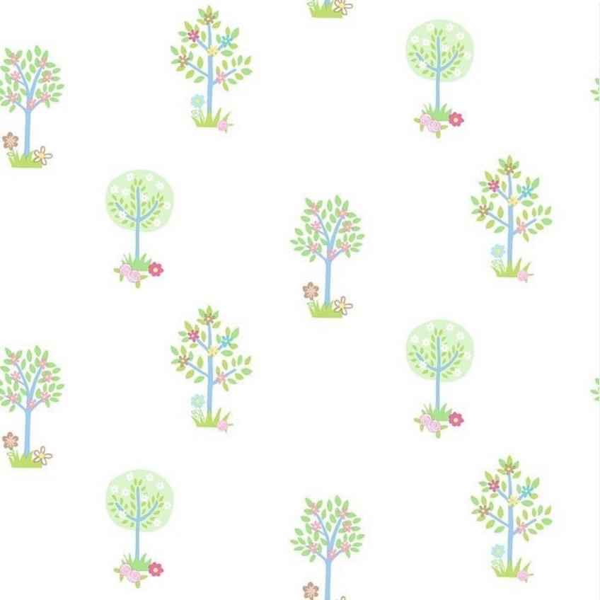 Boompjes behang Noordwand, Ophalen of Verzenden, Minder dan 10 m², Groen, Baby of kinder behang