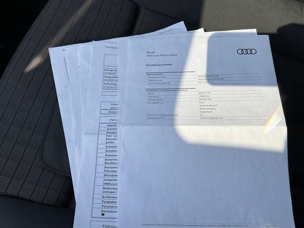 Audi A3 Sportback 2.0TFSI Sportback Quattro Pro Line *AUTOMA, Automaat, 730 kg, Gebruikt, Euro 6