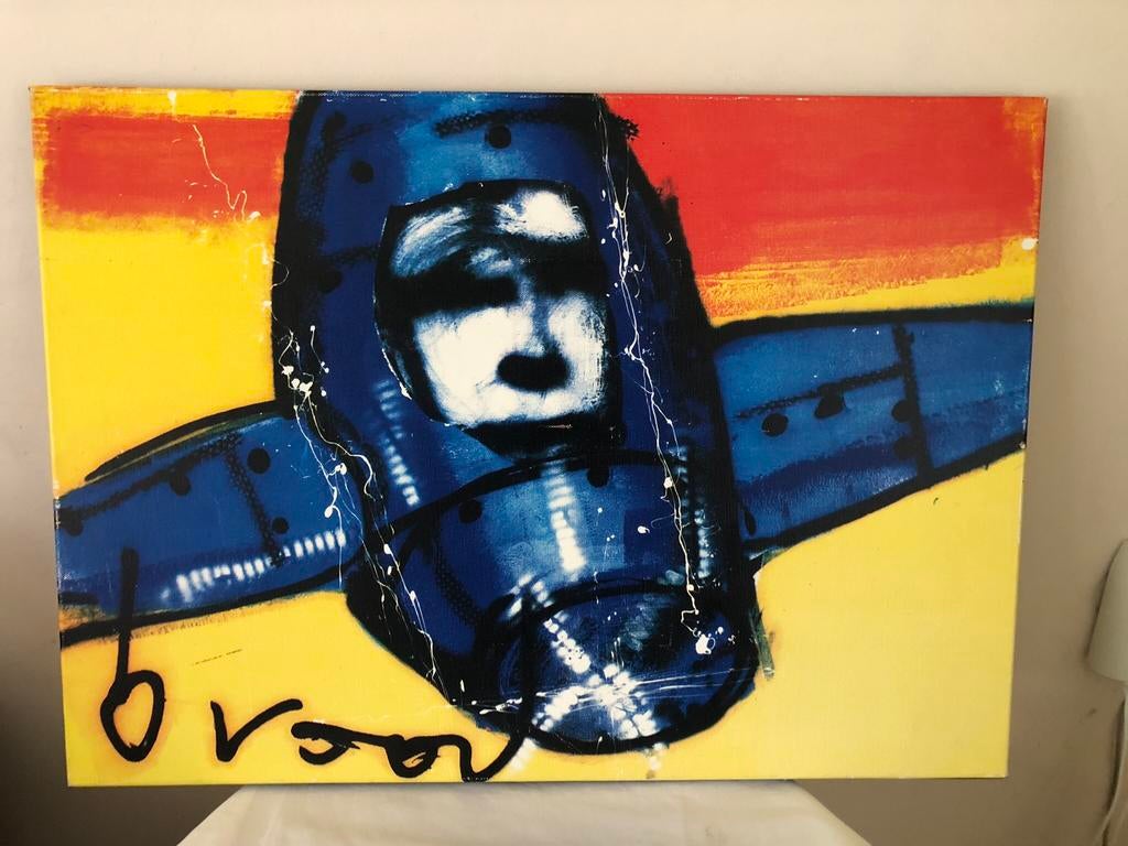 Herman Brood “ Vliegtuig “ prent op canvas, Ophalen of Verzenden