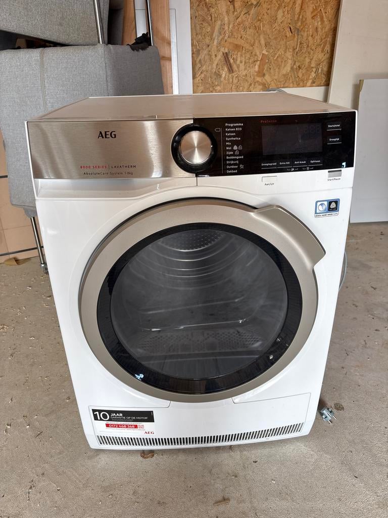 AEG Lavatherm 8000 Series AbsoluteCare System Wasdroger, 8 tot 10 kg, Ophalen of Verzenden, Zo goed als nieuw, Voorlader