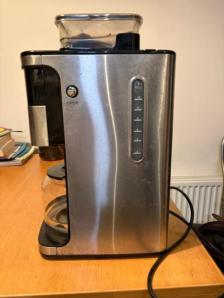 Inventum Grind & Brew Koffiemachine - Vers Gemalen Koffie, Ophalen, Gebruikt, 10 kopjes of meer, Koffiemachine