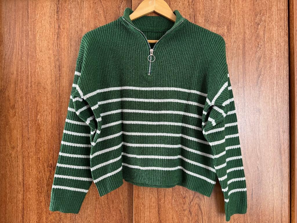 Groene schipperstrui maat S, Ophalen of Verzenden, Zo goed als nieuw, Maat 36 (S), Groen