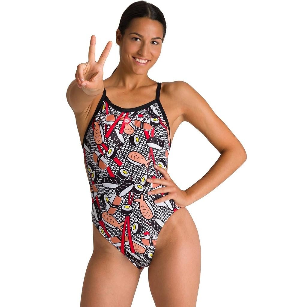 Nieuw Arena W Crazy Sushi X Criss Cross Back One Piece, C.da Cisterna, 84/85 62029 Tolentino (MC) Italië, Zwart, Arena, Nieuw