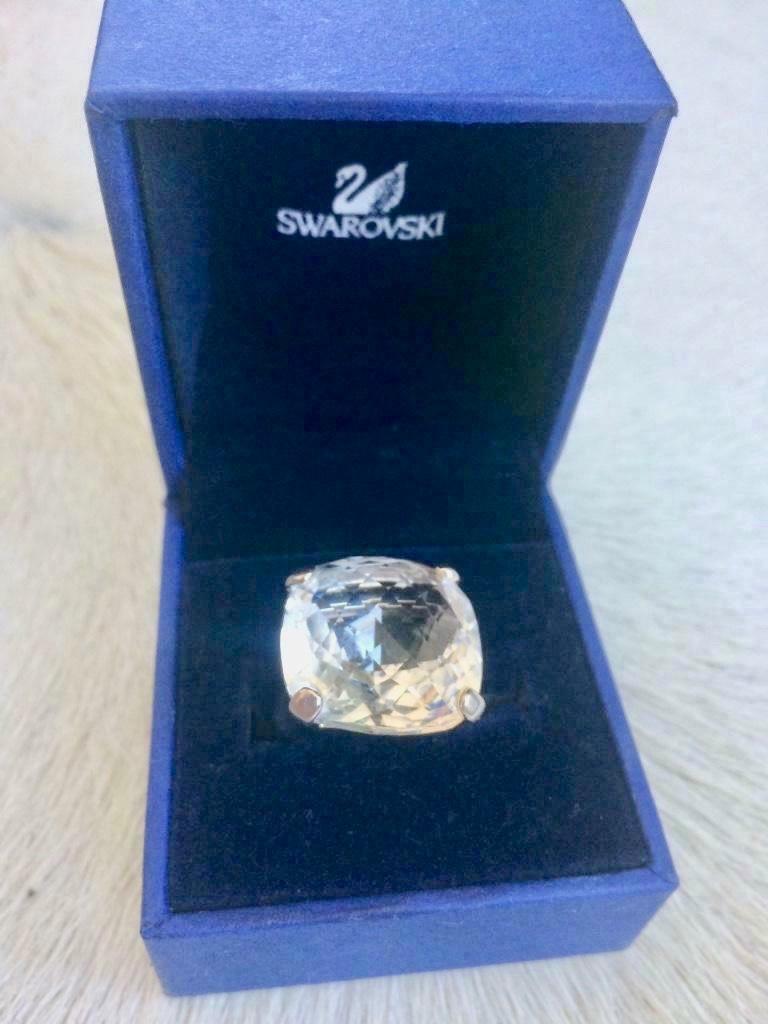 Z.G.A.N. Swarovski Merlin Ring 52mm, Sieraden, Tassen en Uiterlijk, Ringen, Zo goed als nieuw, Dame, Kleiner dan 17, Zilver, Zilver