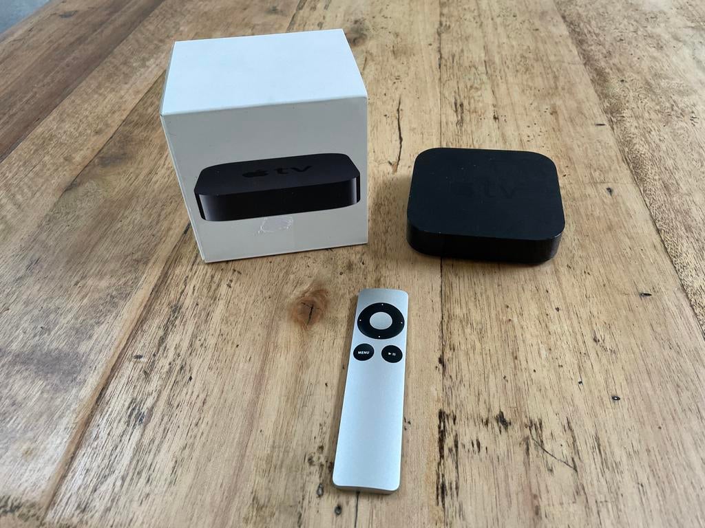 Apple TV (Model A1427) met afstandsbediening en doos, Ophalen, Gebruikt, HDMI, Zonder harde schijf