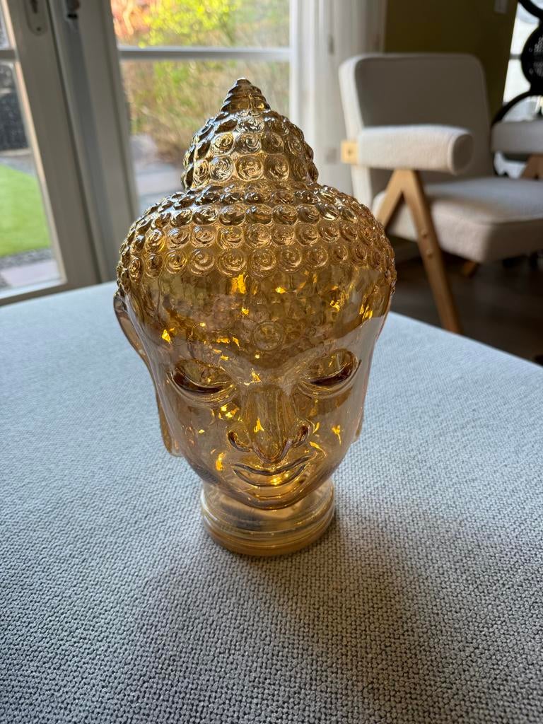 Boeddha decoratie set met verlichting en kaarshouders, Ophalen of Verzenden, Zo goed als nieuw