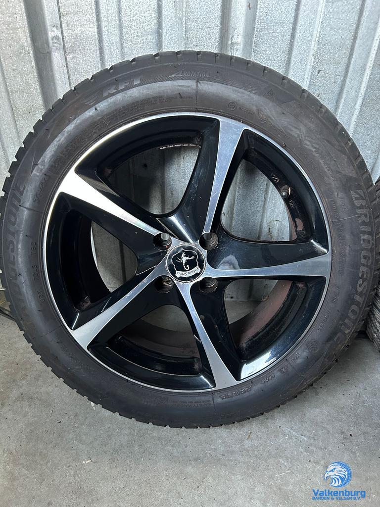 6-7mm! Mini Cooper 16 inch zwarte velgen 4x100 runflat winte, Gebruikt, -, Banden en Velgen, 195 mm