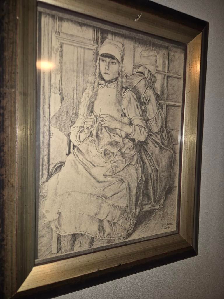 JAN TOOROP BREIEND MARKEN VISSERS MEISJE 1901, Antiek en Kunst, Kunst | Litho's en Zeefdrukken, Ophalen of Verzenden